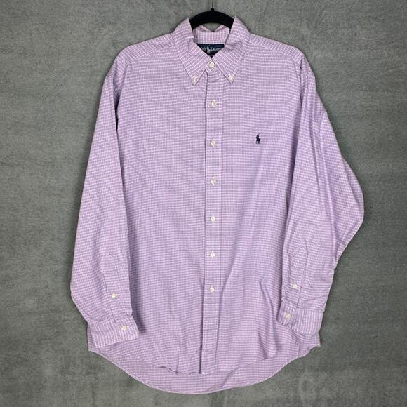 Ralph Lauren Other - Ralph Lauren Shirt Mens 15 1/2-33 Purple Long Sleeve Button Up Yarmouth Preppy